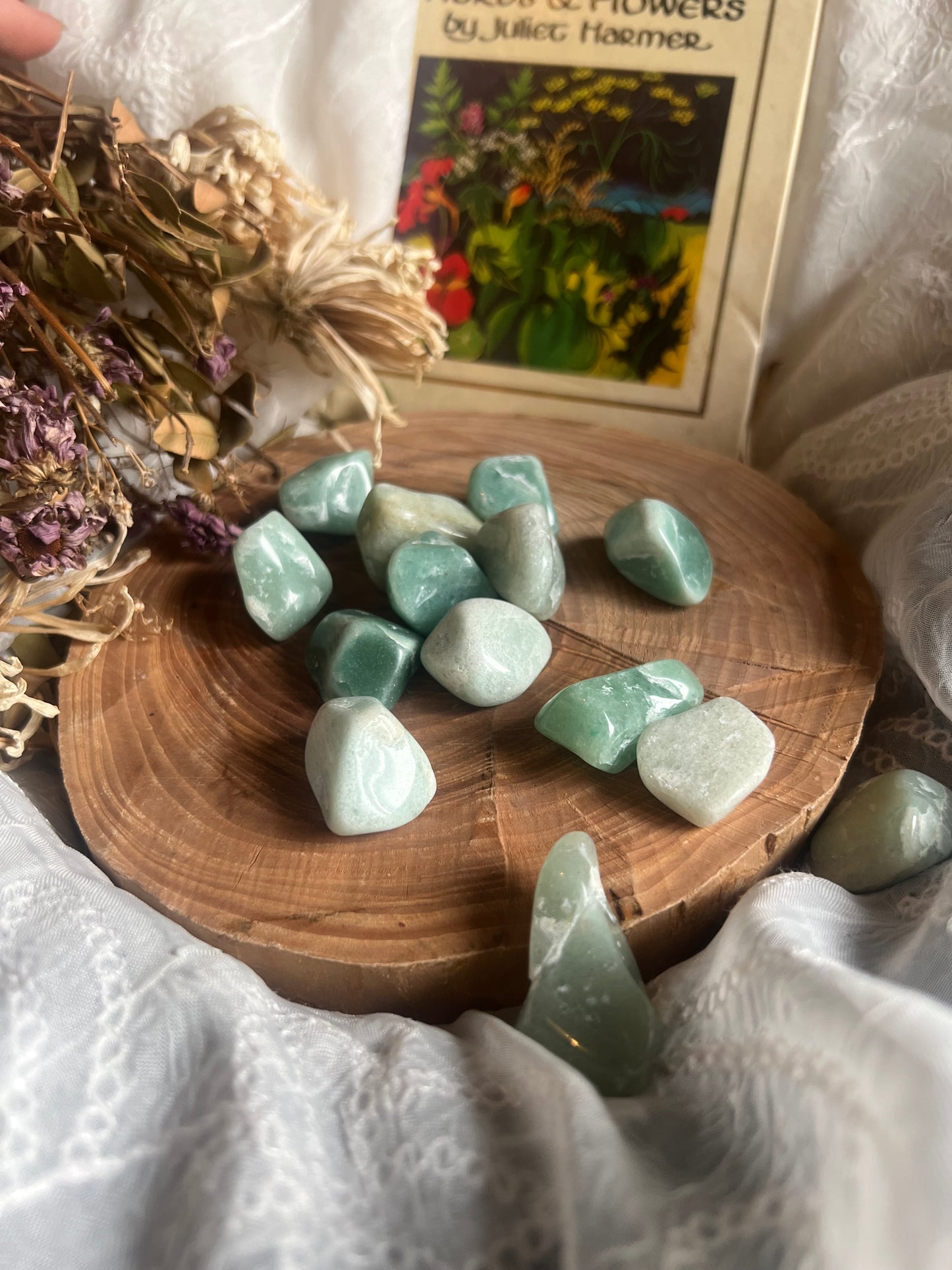 green aventurine tumble stone