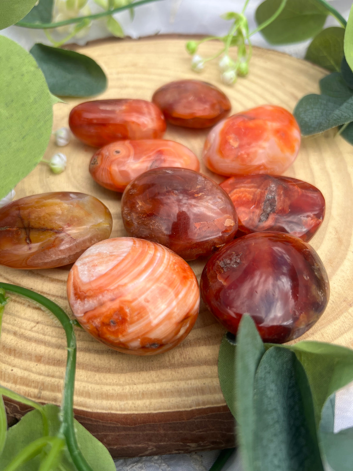 carnelian palm stone/pebbles
