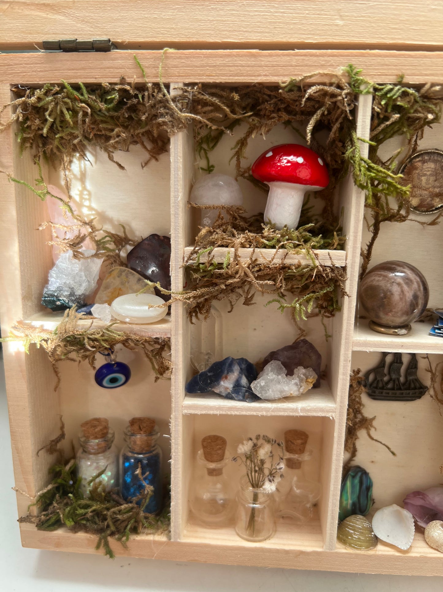 witchy miniature cabinet apothecary scene display