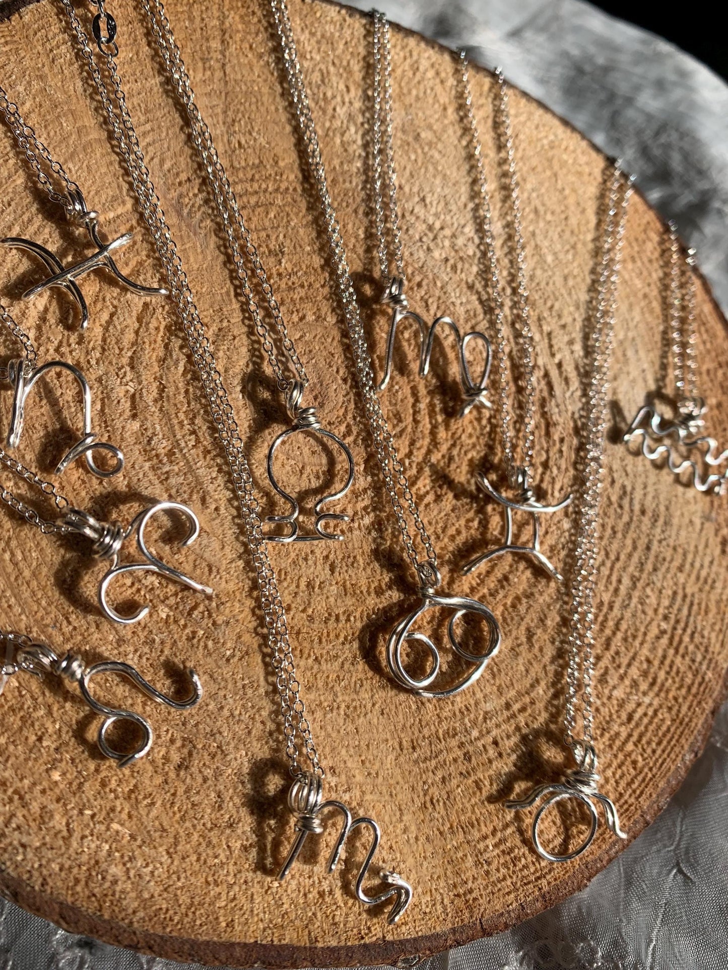 Wire Zodiac Symbol/Star Sign Necklace