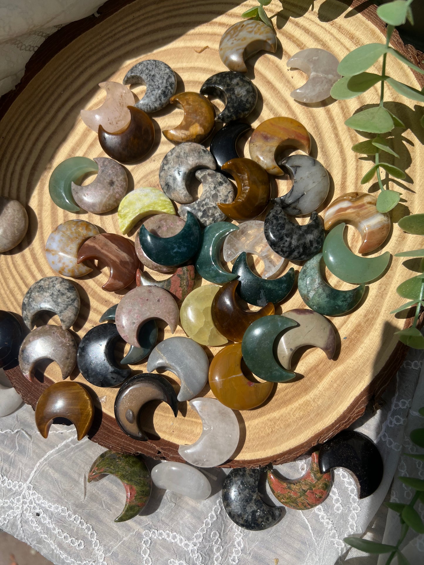 intuitively chosen large moon carving