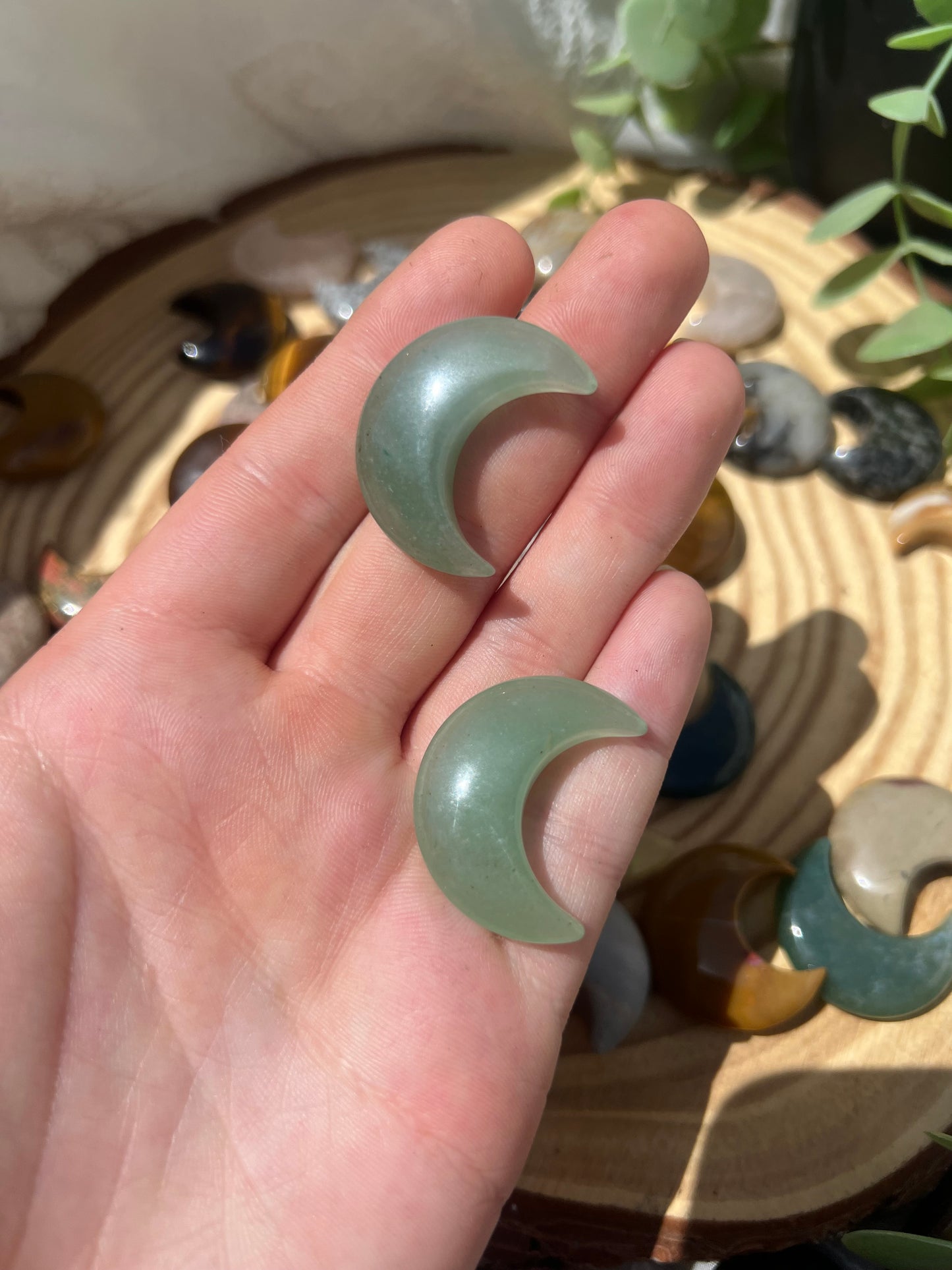 intuitively chosen large moon carving
