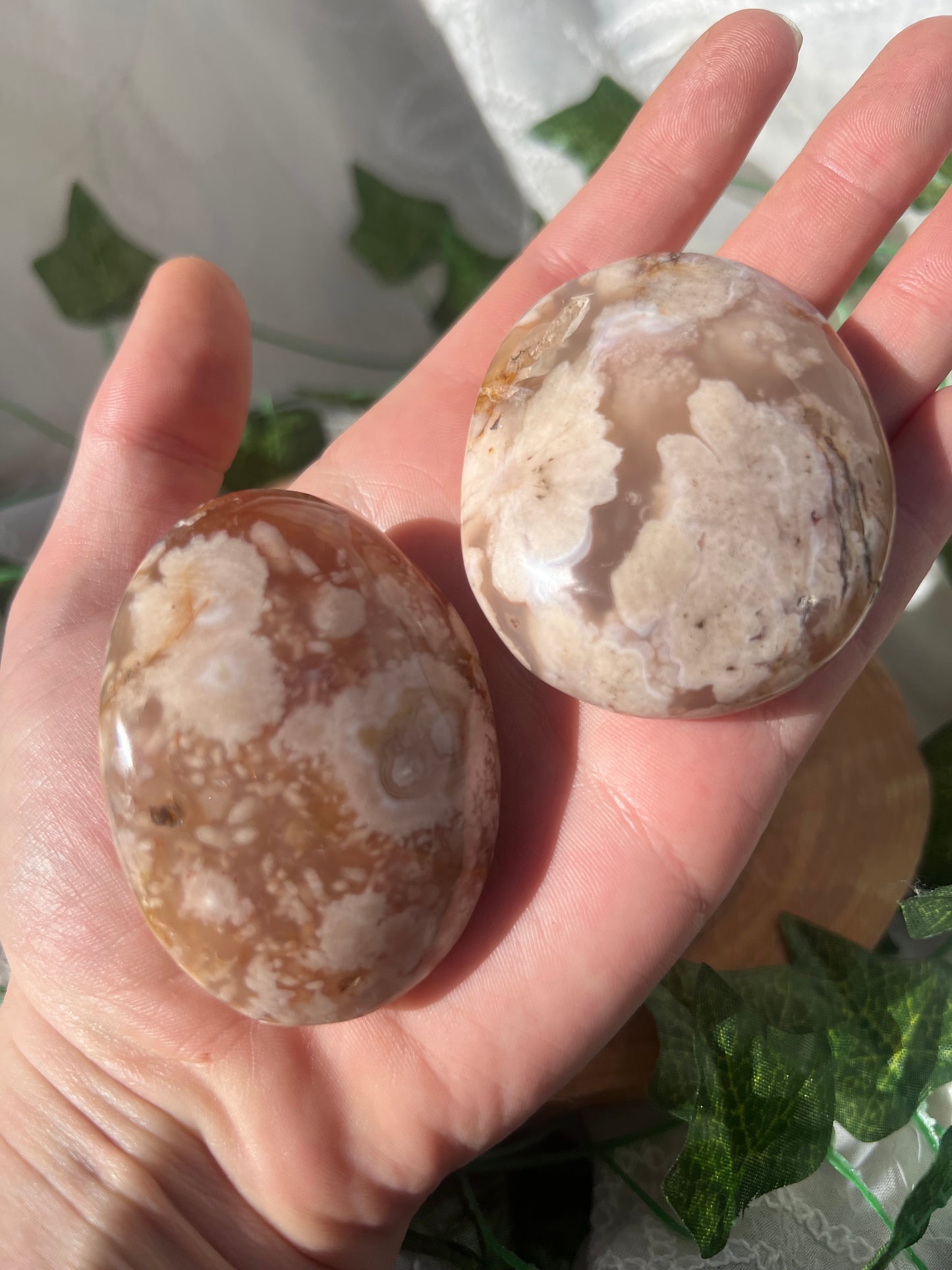 flower agate palm stone/pebbles