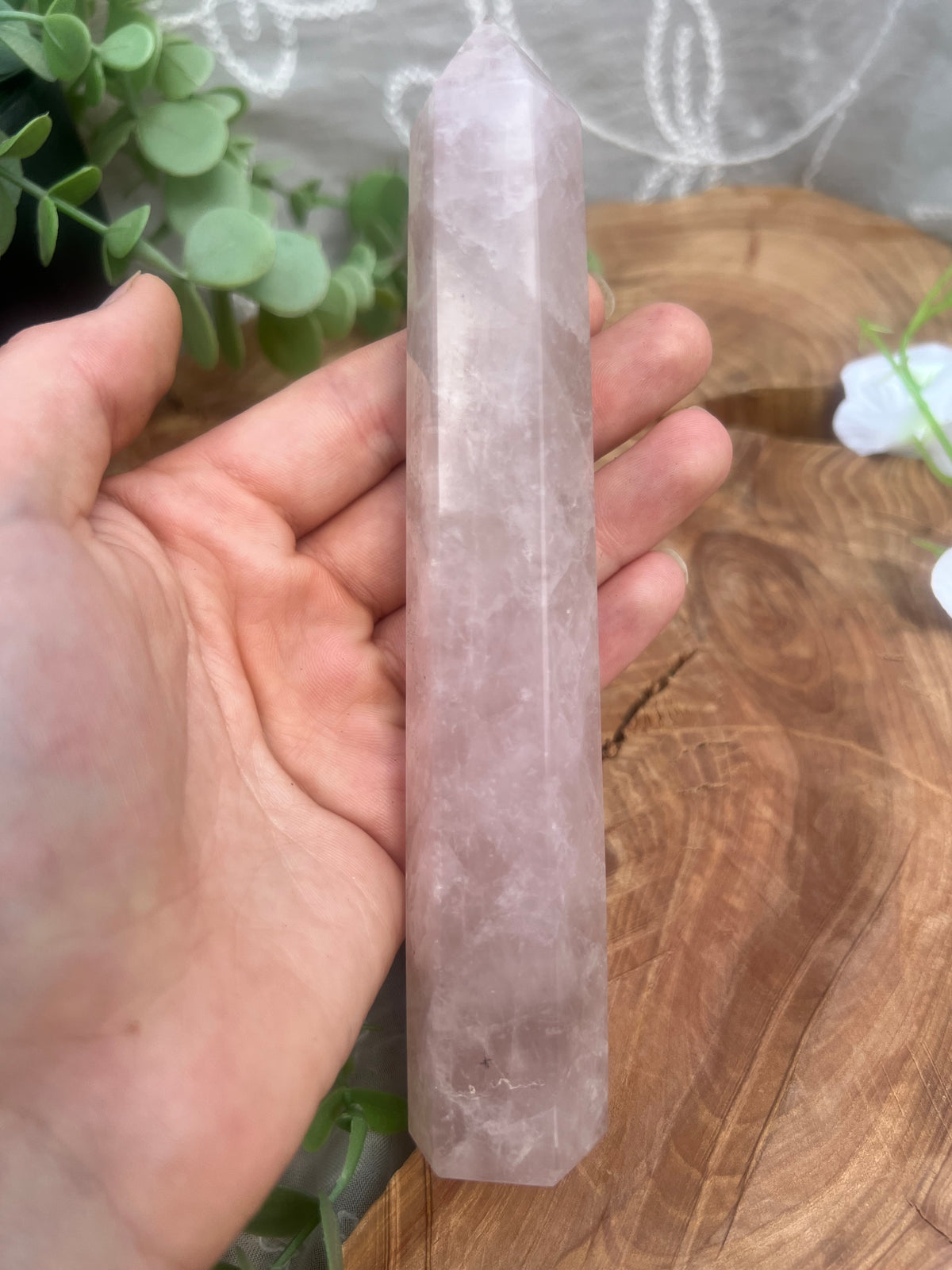 Large Rose Quartz tower