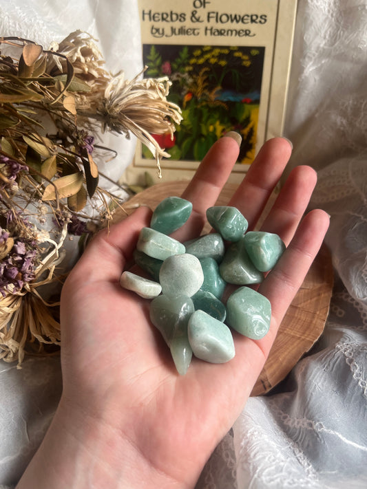 green aventurine tumble stone