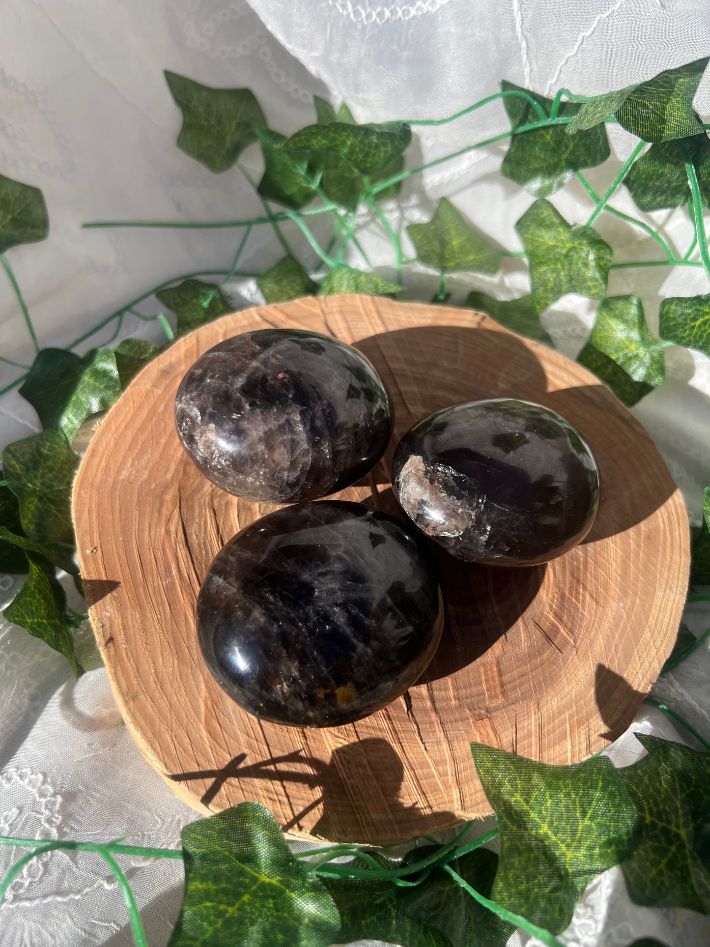 smokey quartz palm stone/pebbles