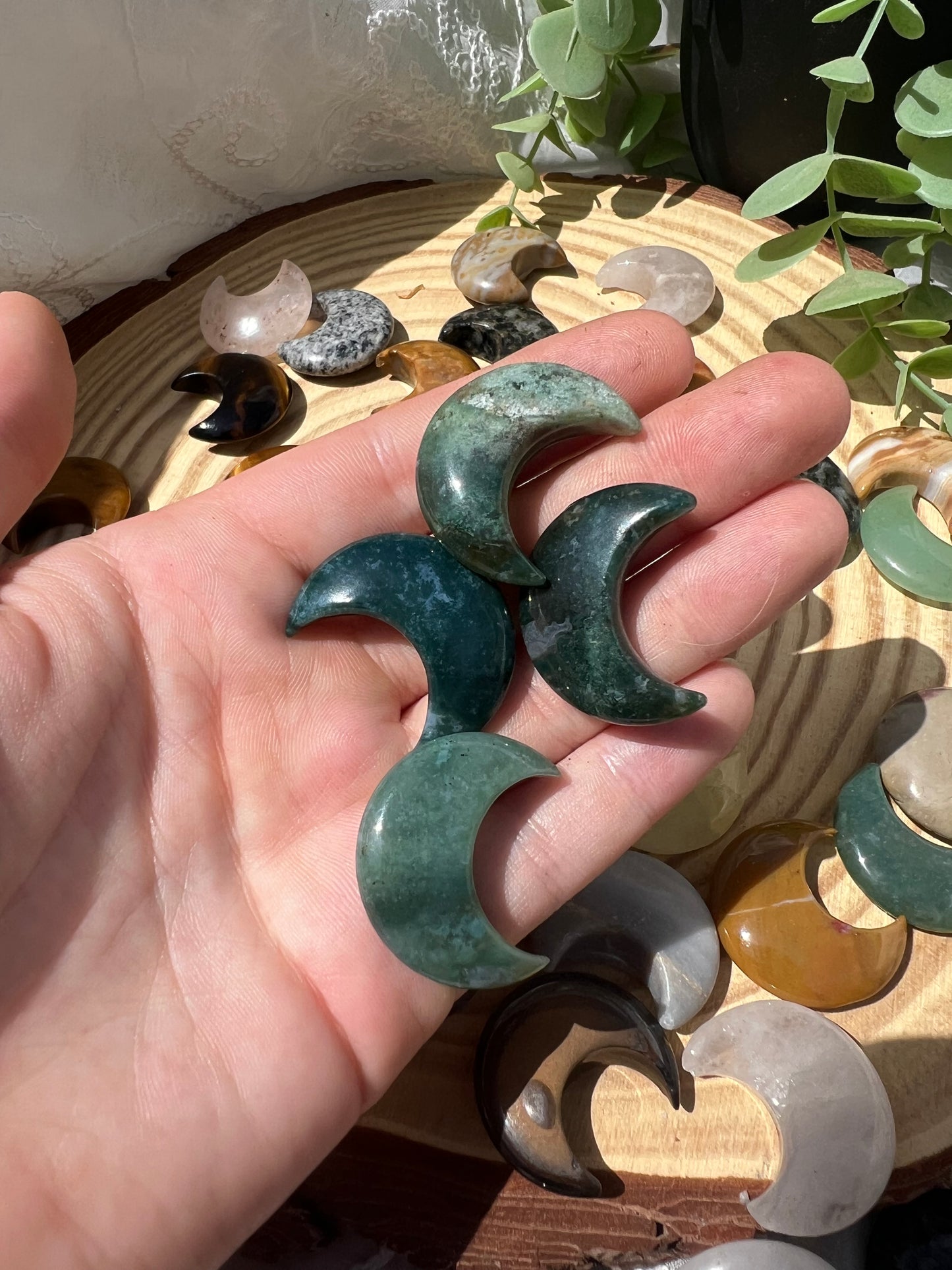 intuitively chosen large moon carving