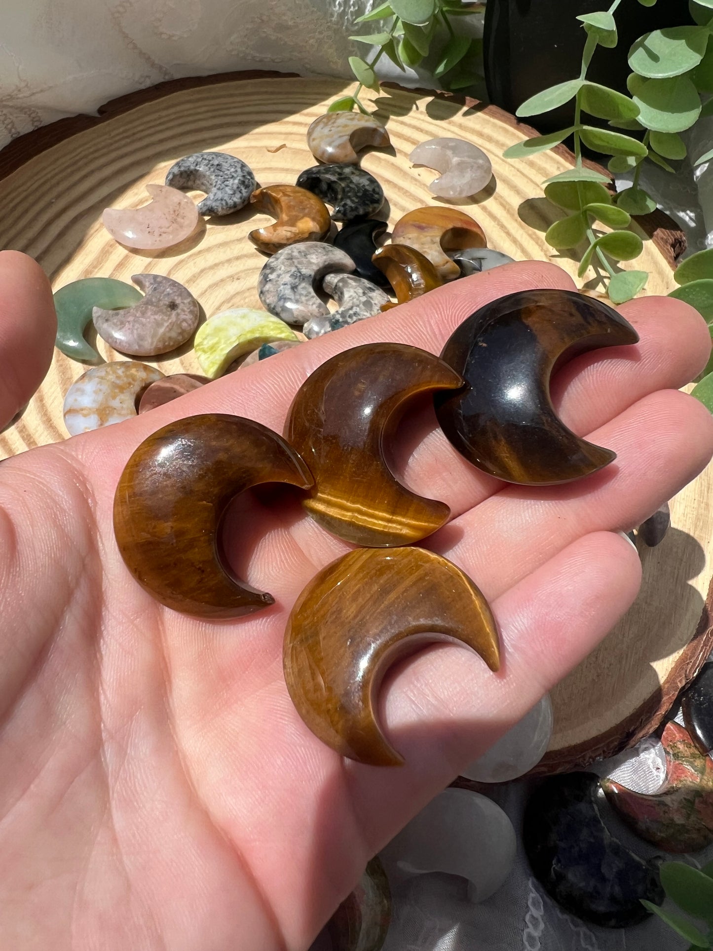 intuitively chosen large moon carving