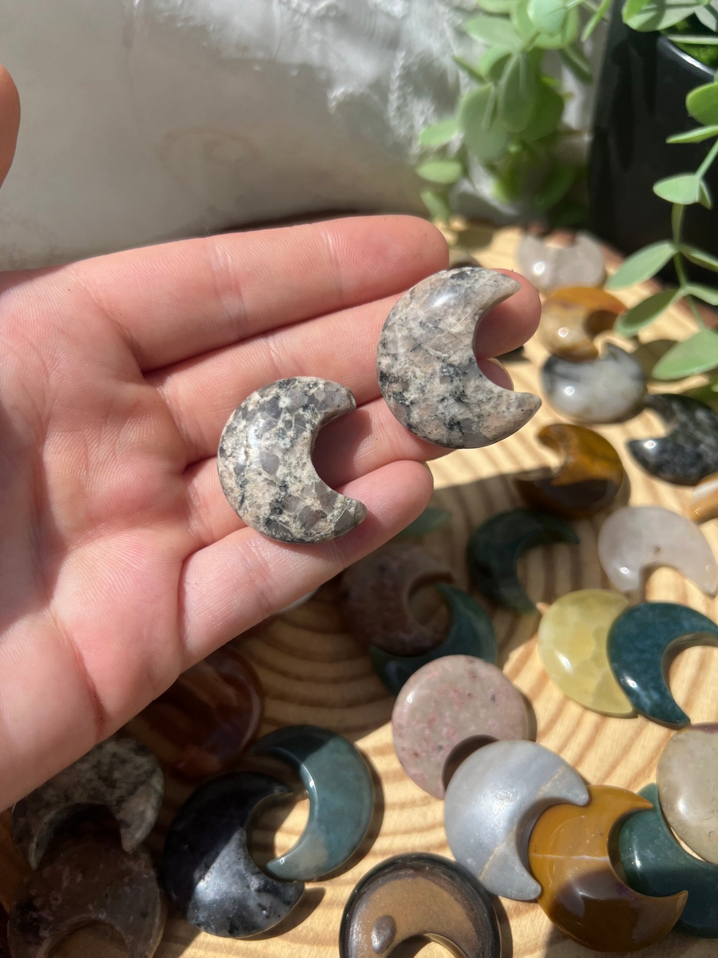 intuitively chosen large moon carving