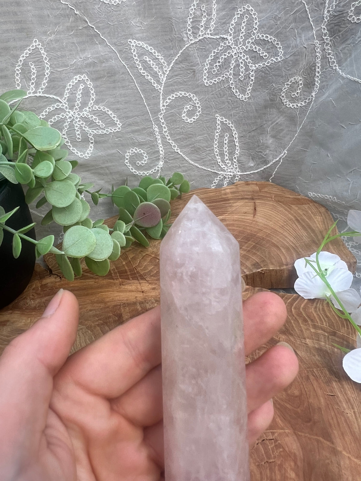 Large Rose Quartz tower