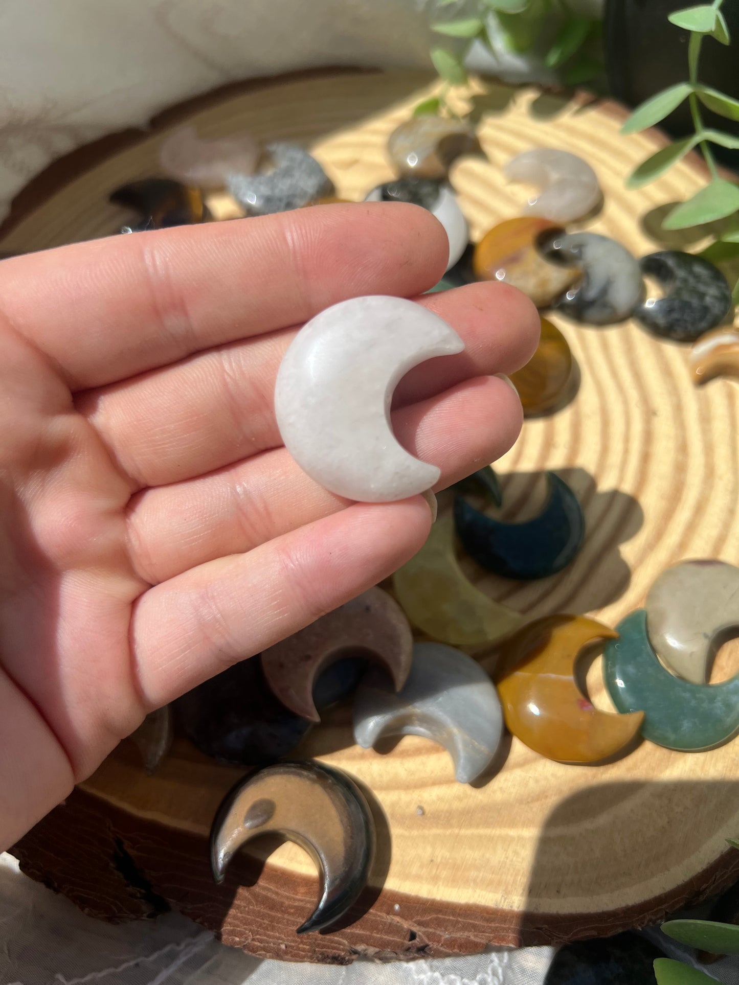 intuitively chosen large moon carving