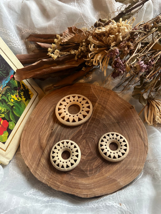 wooden sphere stands