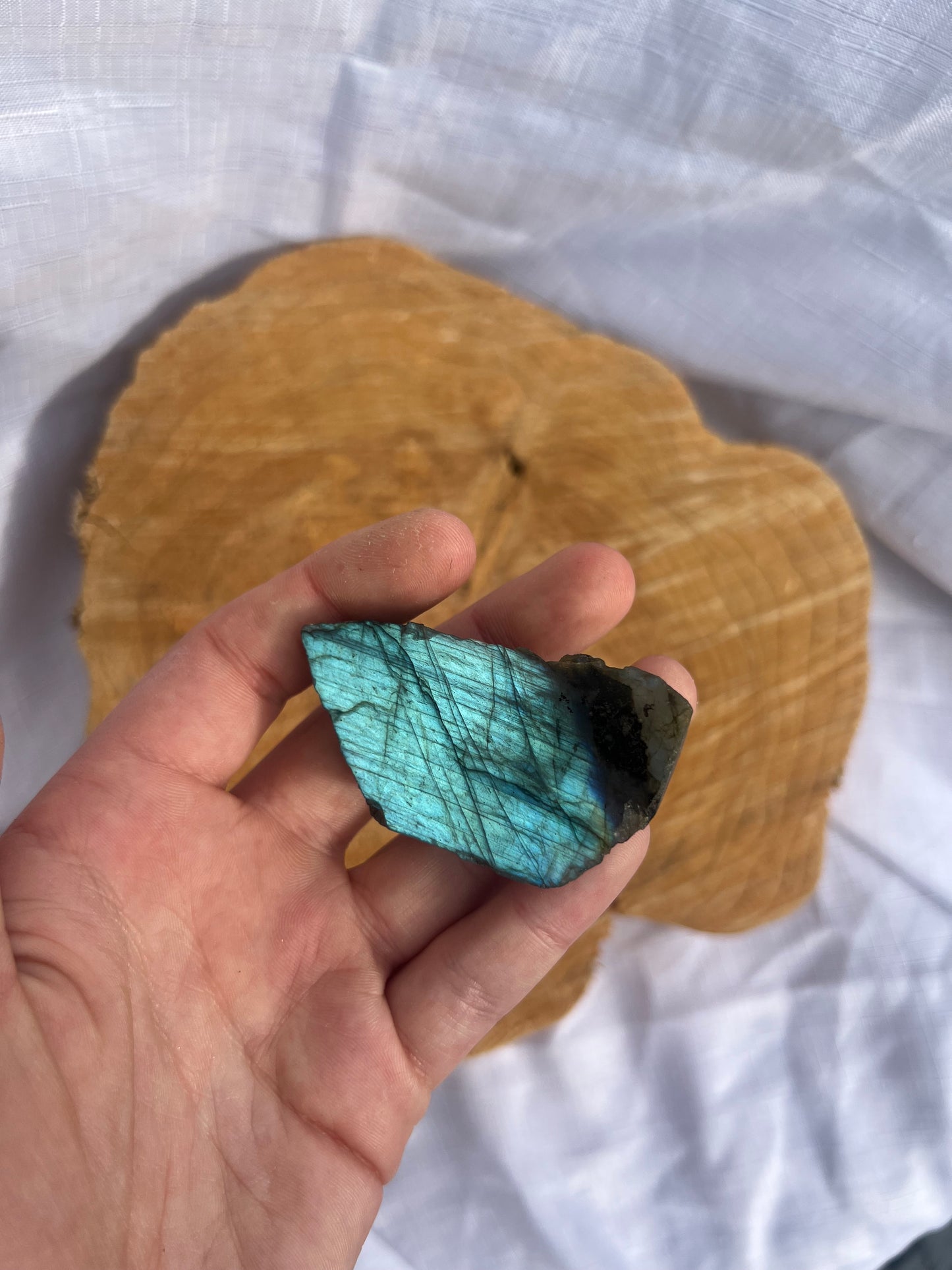 half polished flashy labradorite chunks