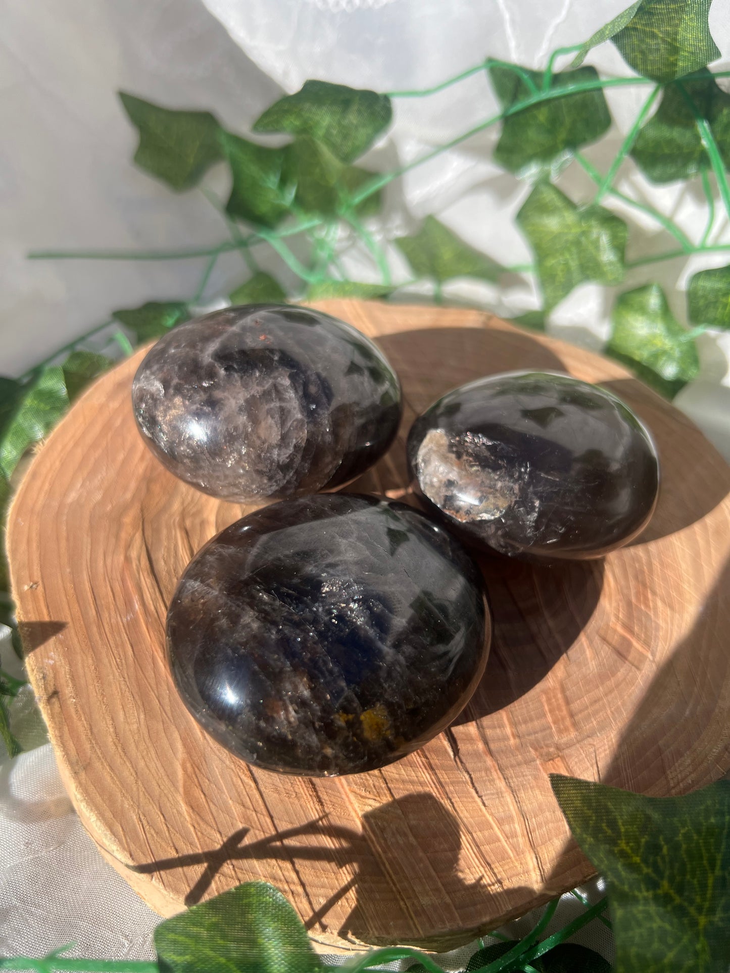 smokey quartz palm stone/pebbles