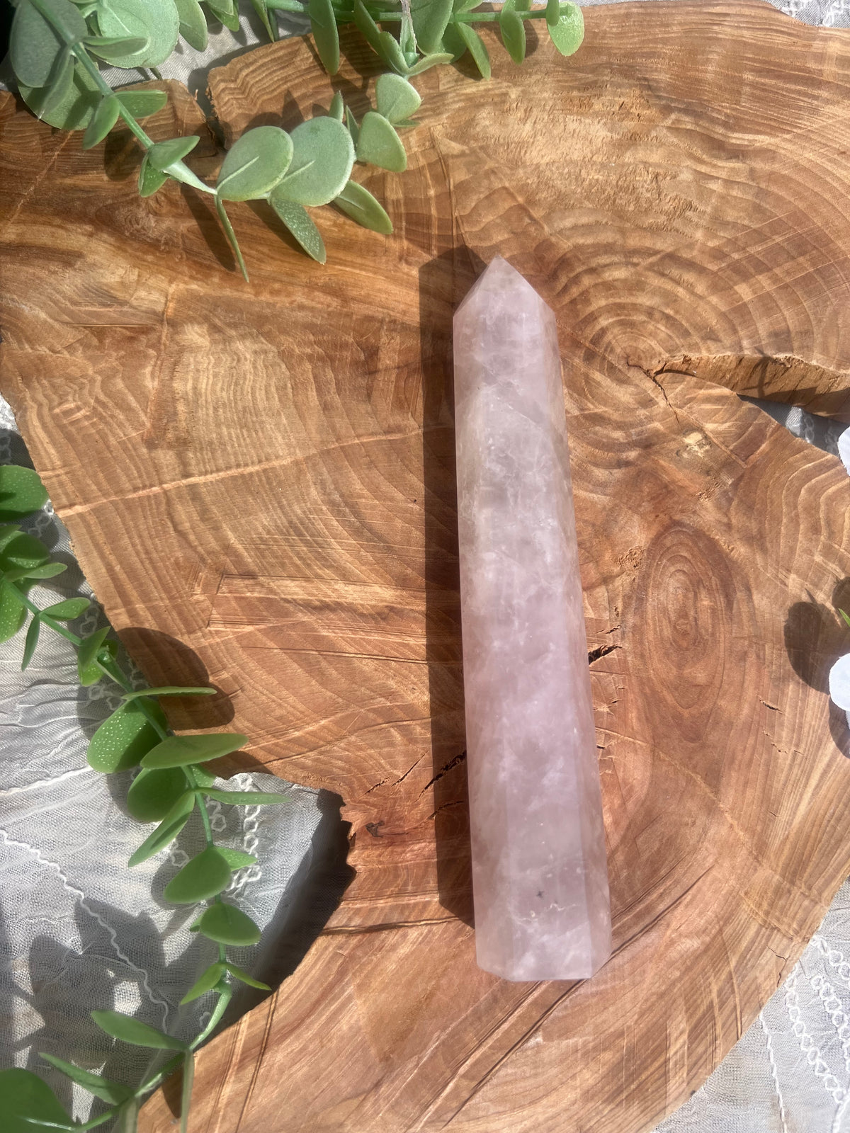 Large Rose Quartz tower