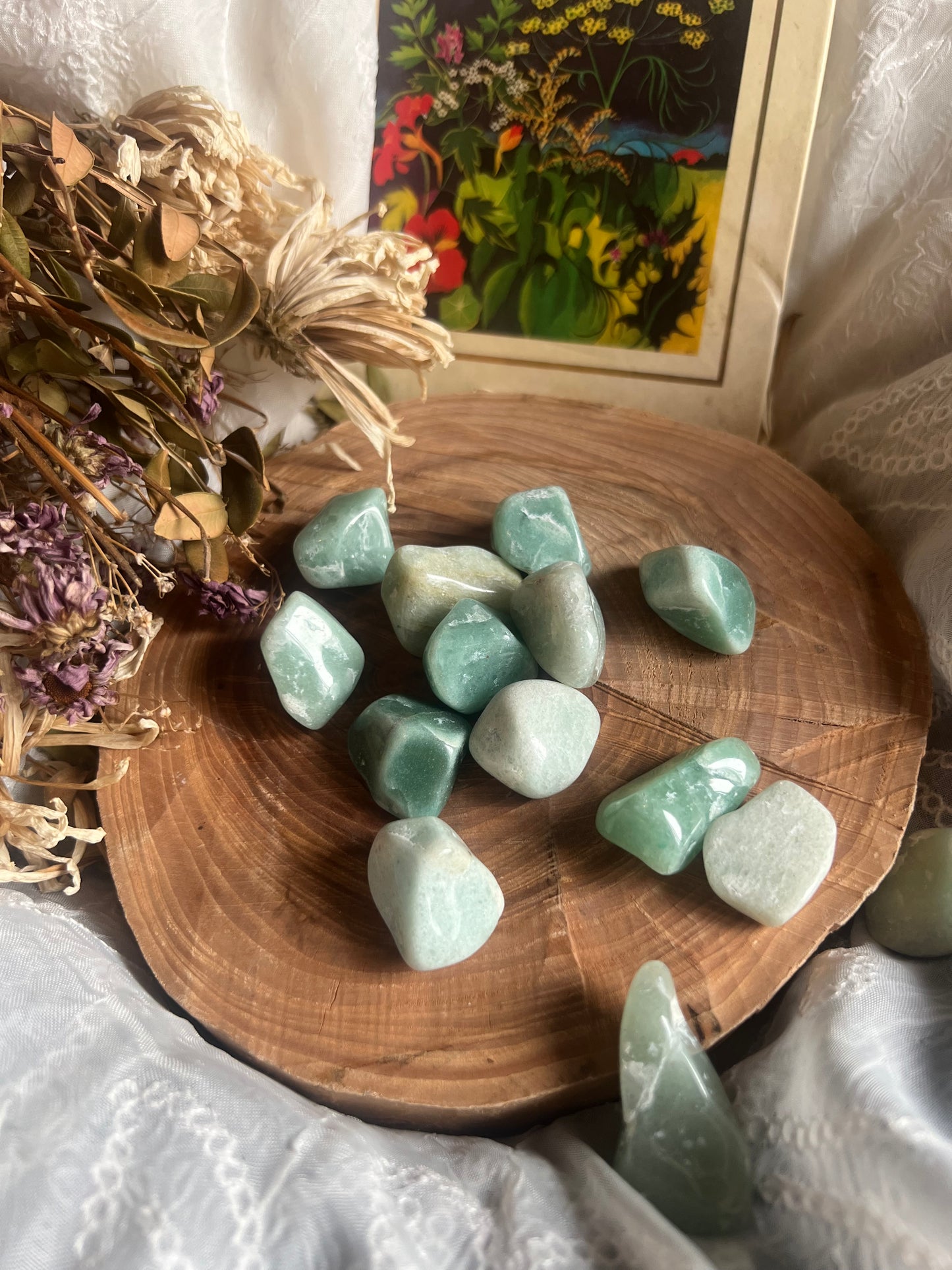 green aventurine tumble stone