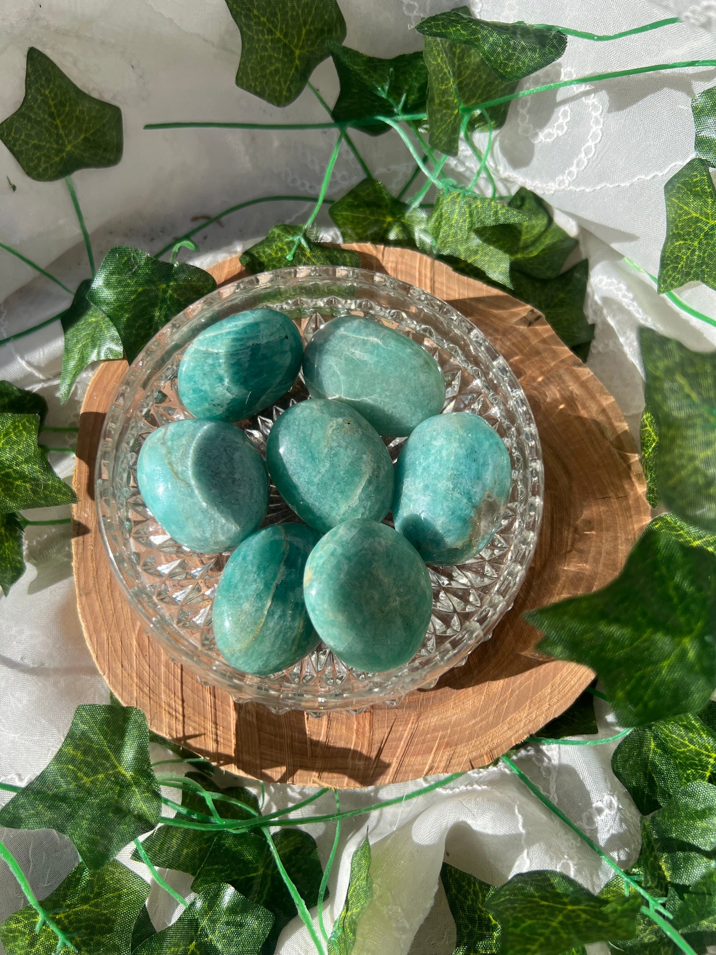 small amazonite palm stone/pebbles
