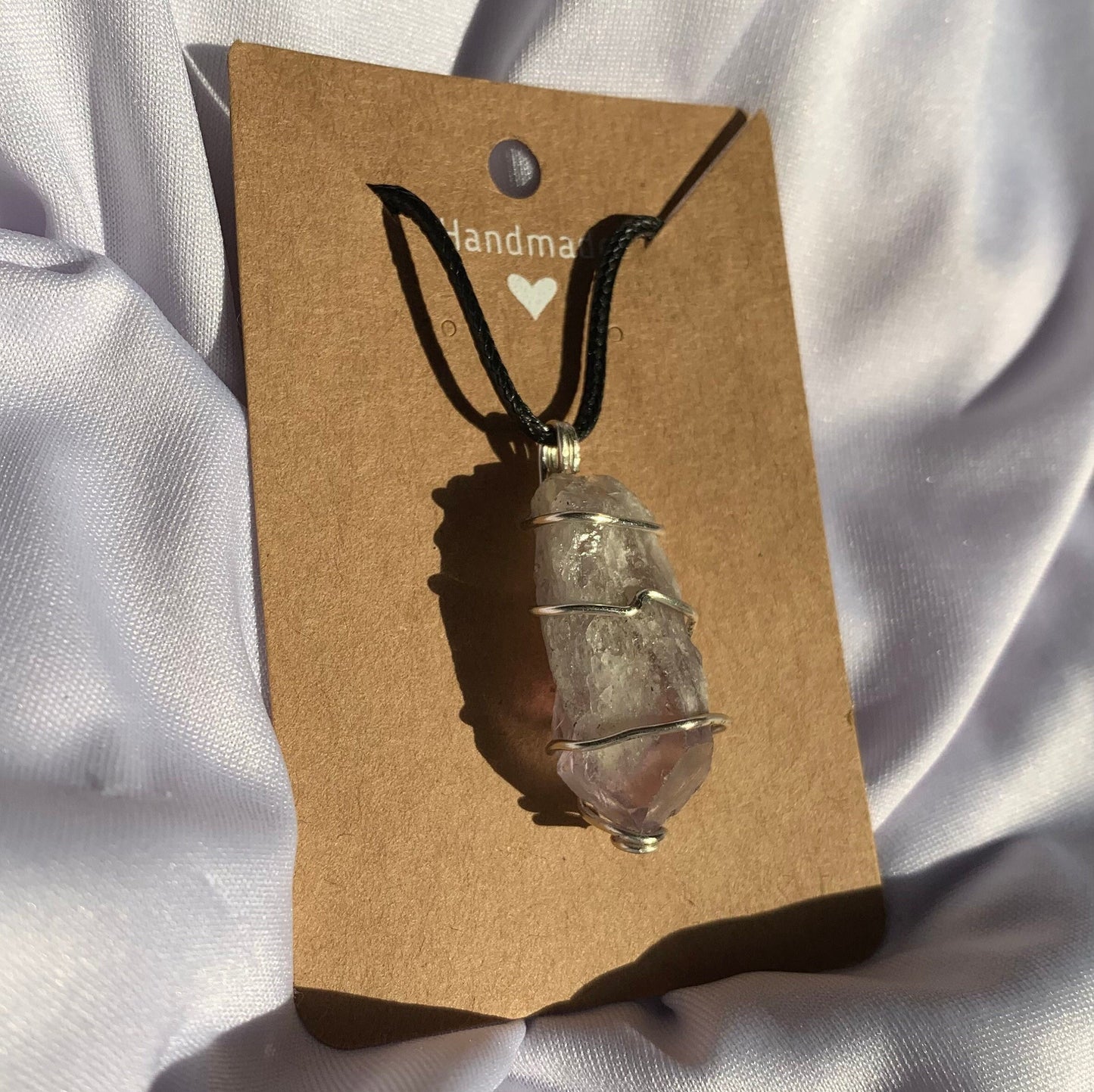 Raw amethyst point necklace pendant
