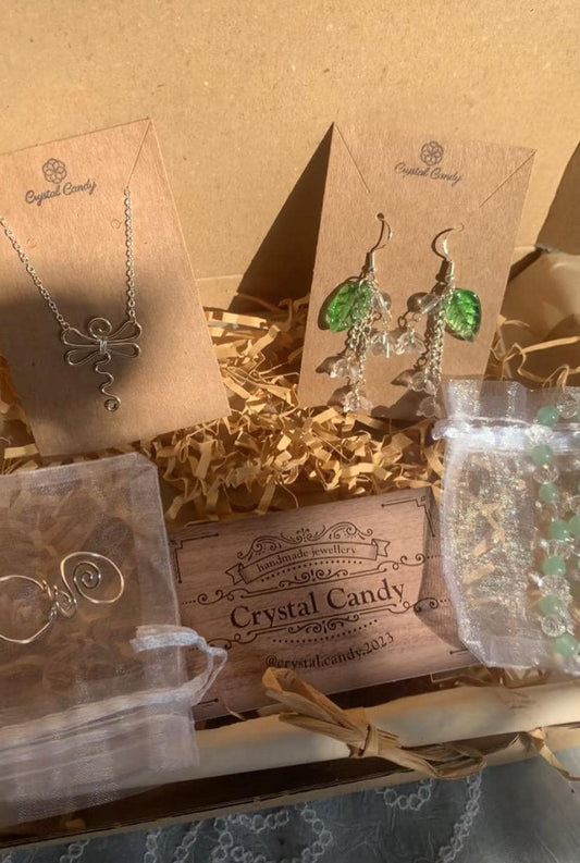 intuitively chosen fairy core-Crystal Jewellery Mystery box -gold and silver